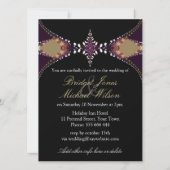 Faire-part de mariage moderne Black Batik Elegance (Dos)