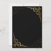 Faire-part de mariage moderne Black Gold (Dos)