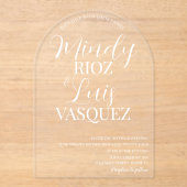 Faire-part de mariage moderne blanc  (Recto)