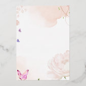 Faire-part de mariage moderne blanc et rose (Verso)