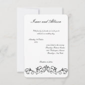 Faire-part de mariage moderne blanche - élégant (Devant)