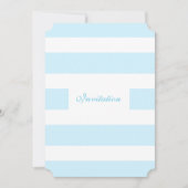 Faire-part de mariage moderne Bleu & Blancs (Devant)