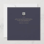 Faire-part de mariage moderne bleu foncé violet (Dos)