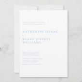 Faire-part de mariage moderne bleu paon (Devant)