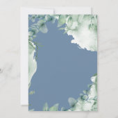 faire-part de mariage moderne bleu perwinkle (Dos)