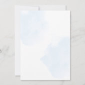 Faire-part de mariage moderne bleue (Dos)