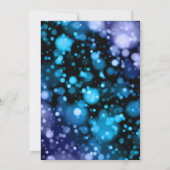 Faire-part de mariage moderne Blue and Purple Boke (Dos)