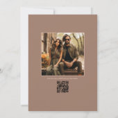 Faire-Part de Mariage Moderne Bohème Mocha Mousse (Dos)