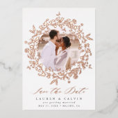 Faire-part de mariage moderne boho à fleurs sauvag (Recto)