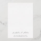 Faire-part de mariage moderne boho à fleurs sauvag (Verso)