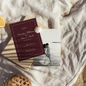 Faire-part de mariage moderne bordeaux