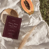 Faire-part de mariage moderne bordeaux