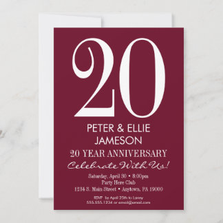 Faire-part de mariage moderne bordeaux pour annive
