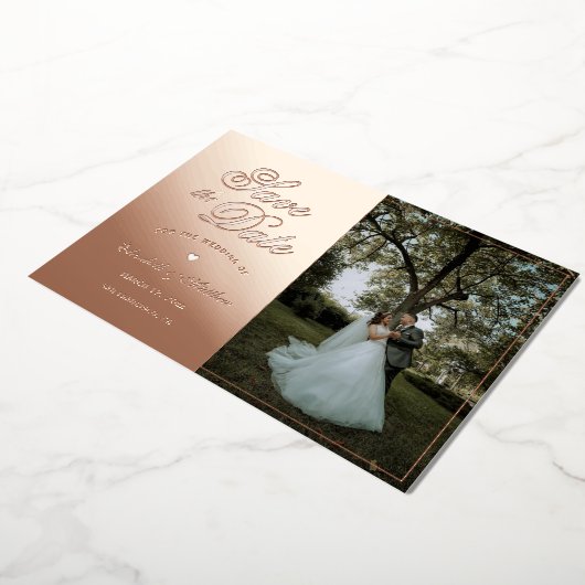 Faire-Part de Mariage Moderne Chic avec Collage de (Rotation)