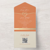 Faire-part de mariage moderne coloré QR Code (À l'intérieur)