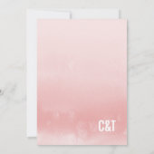 FAIRE-PART DE MARIAGE MODERNE : corail à l'eau cla (Dos)