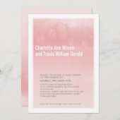 FAIRE-PART DE MARIAGE MODERNE : corail à l'eau cla (Devant / Derrière)