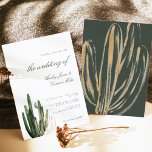 Faire-part de mariage moderne de Cactus<br><div class="desc">Cette invitation comprend des cactus d'aquarelle luxuriants et une police de script élégante. C'est l'invitation parfait pour votre mariage bohème,  d'été ou de jardin.</div>