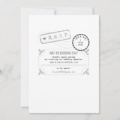 Faire-part de mariage moderne de carte de (Dos)