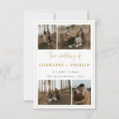 Faire-part de mariage moderne de code QR à 5 photo (Devant)