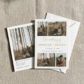 Faire-part de mariage moderne de code QR à 5 photo