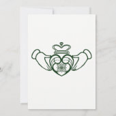 Faire-part de mariage moderne de coeur de Claddagh (Dos)