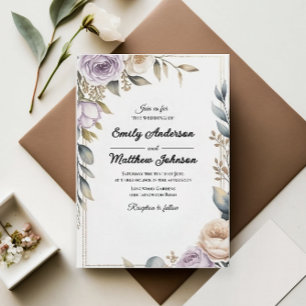 Faire-part de mariage moderne de concepteur de Ros