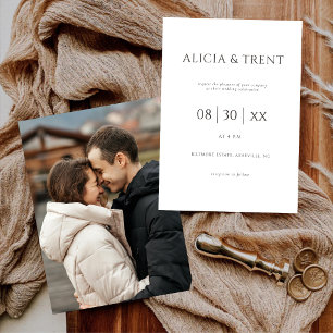 Faire-Part de Mariage Moderne de Domaine   Élégant
