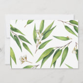 Faire-part de mariage moderne de feuillage Eucalyp (Dos)