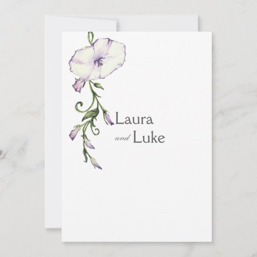 Faire-part de mariage moderne de Pansy (Dos)