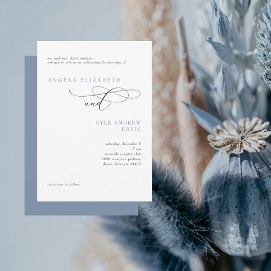 Faire-part de mariage moderne de parents de mariée