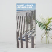 Faire-part de mariage moderne de plage (Debout devant)