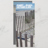 Faire-part de mariage moderne de plage (Devant / Derrière)