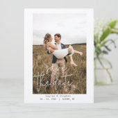 Faire-part de mariage moderne - Design photo minim (Debout devant)