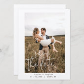 Faire-part de mariage moderne - Design photo minim (Devant / Derrière)