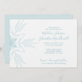 faire-part de mariage moderne d'HIVER WONDERLAND (Devant / Derrière)