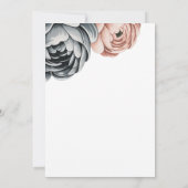 Faire-part de mariage moderne Dusty Rose Designer (Dos)