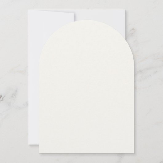 Faire-part de mariage moderne écriture arc écru (Dos)