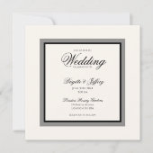 Faire-Part de Mariage Moderne Écriture Simple (Devant)