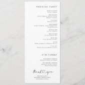 Faire-Part de Mariage Moderne Écriture Simple Cœur (Dos)