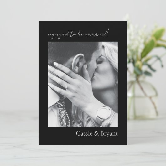 Faire-Part de Mariage Moderne Élégant (Debout devant)