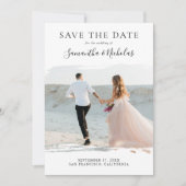Faire-part de mariage moderne élégant avec photo (Devant)