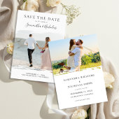 Faire-part de mariage moderne élégant avec photo