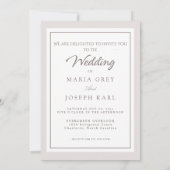 Faire-part de mariage moderne élégant crème modifi (Dos)