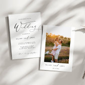 Faire-part de mariage moderne élégante de calligra