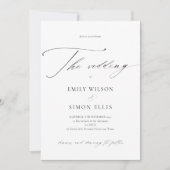 Faire-part de mariage moderne élégante de calligra (Devant)