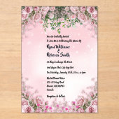 Faire-part de mariage moderne en acrylique (Recto)