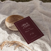 Faire-part de mariage moderne en bordeaux