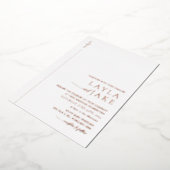 Faire-part de mariage moderne en feuille d'alumini (Rotation)