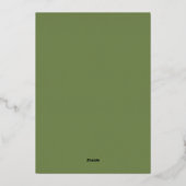 Faire-part de mariage moderne en feuille d'olive v (Verso)